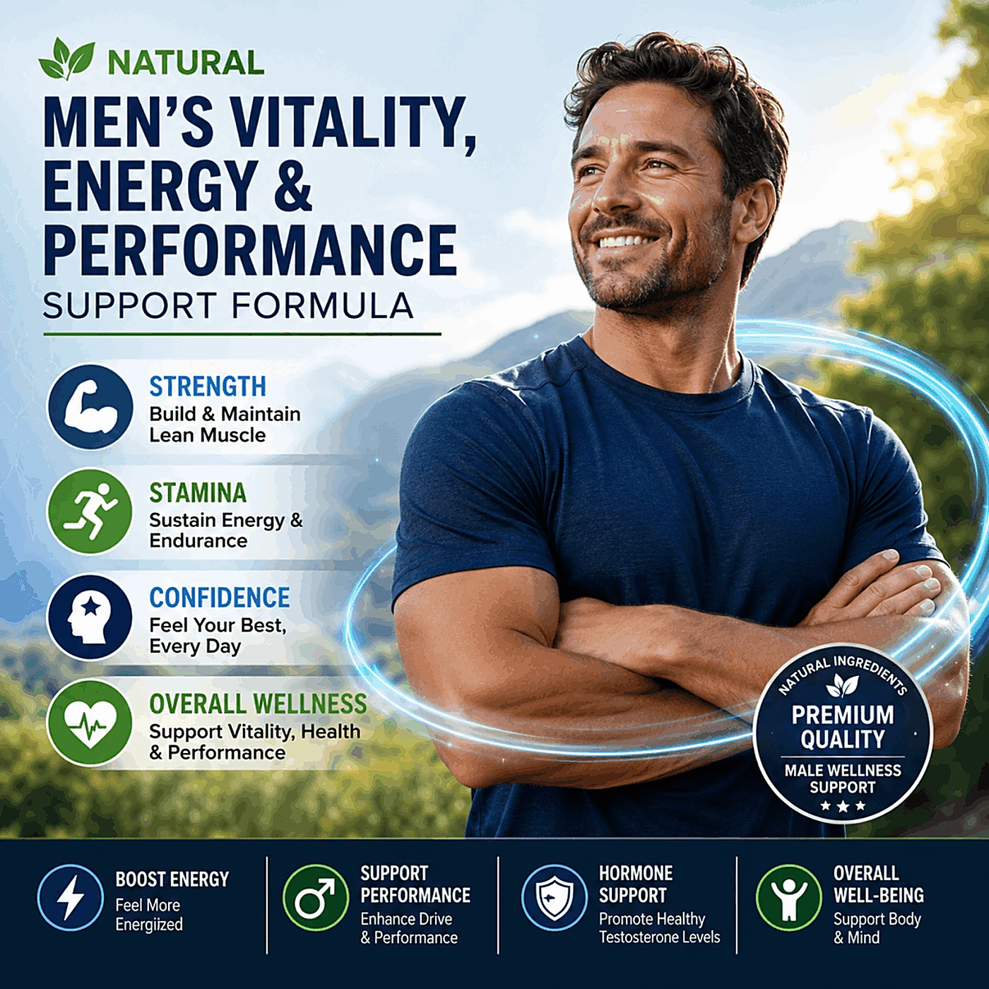 Alpha Honey natural men's vitality, energy and performance support formula
